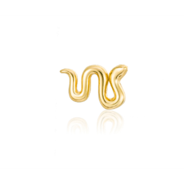 Guld ørestik formet som en slange